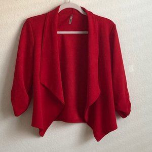 Women's Casual 3/4 Sleeve Office Work Open Front Blazer Cardigan Jacket